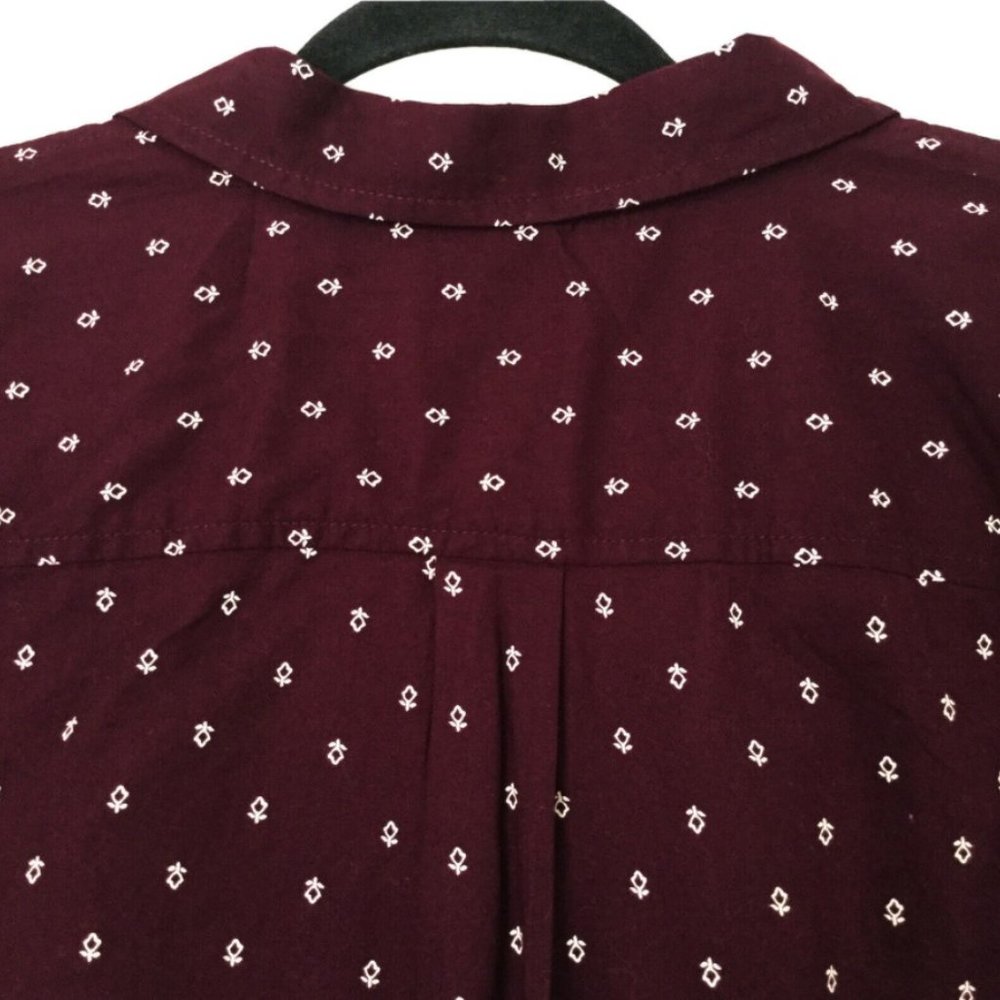 ⛔️SOLD OUT⛔️ SJB Burgundy Boho Button-Down Shirt - Picture 9 of 15